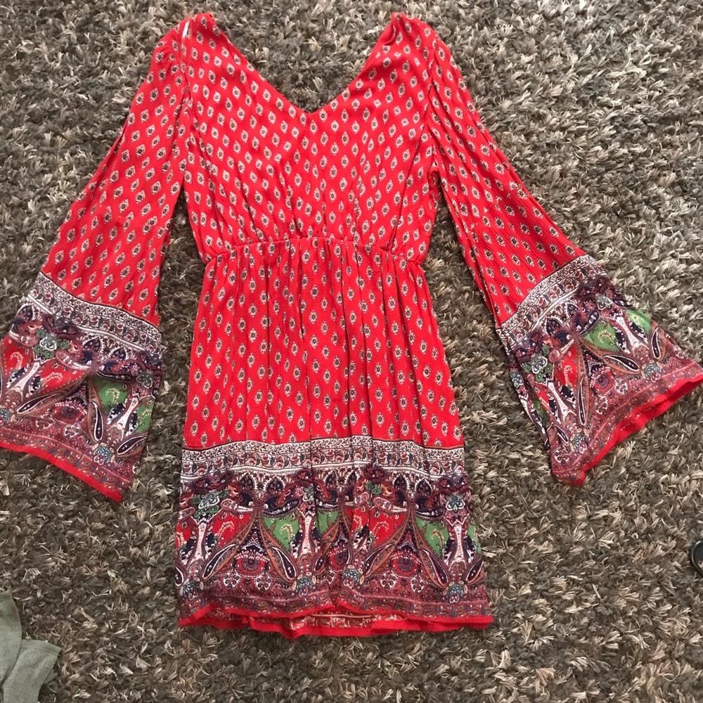 Red Boho Dress